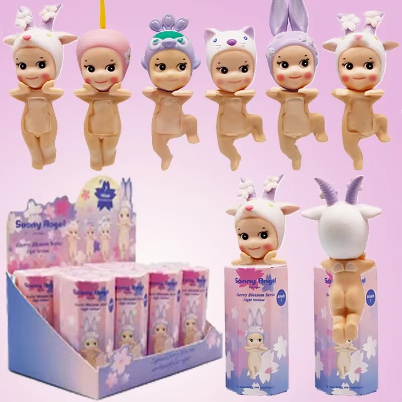Angel Doll Cherry Blossom Series Night Version Blind Box Collect Hippers Action Figure Angel Doll Cherry Blossom Series Night Version Blind Box Collect Hippers Action Figure